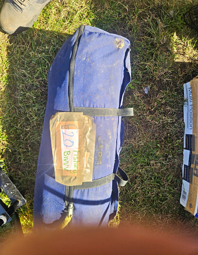 Blue bivvy tent packed - bivvy,